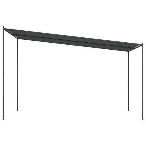 Pavillon 4x4 m 180 g/m² stof og stål antracitgrå