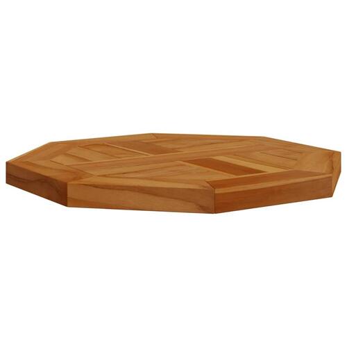 Bordplade 40x40x2,5 cm ottekantet massivt teaktræ