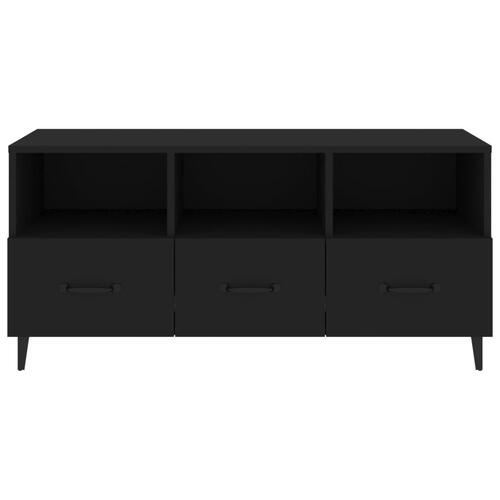 Tv-bord 102x35x50 cm konstrueret træ sort