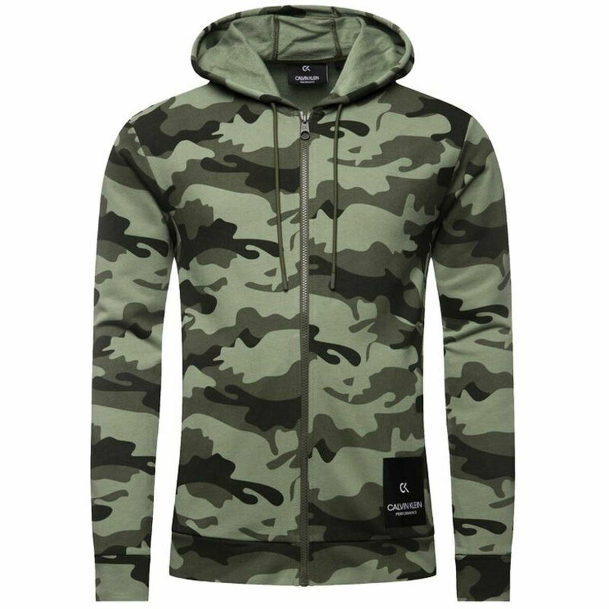 Sportsjakke til Mænd Calvin Klein Full Zip Grøn M