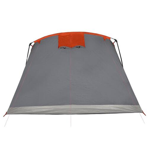 8-personers campingtelt vandafvisende grå og orange