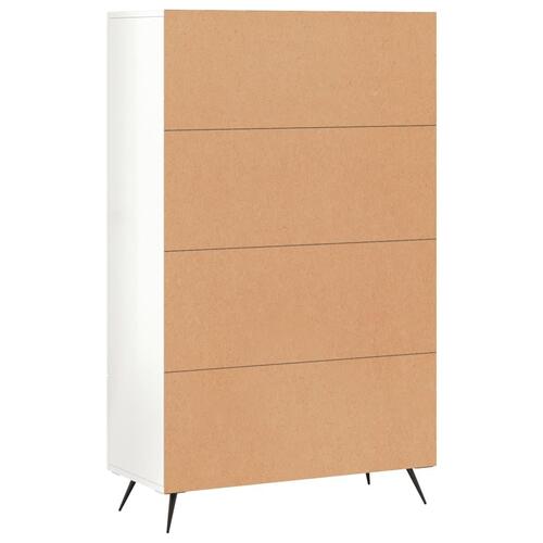 Skab 69,5x31x115 cm konstrueret træ hvid højglans