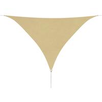 Solsejl oxfordstof trekantet 5 x 5 x 5 m beige