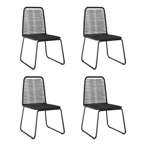 Havestole 4 stk. polyrattan sort