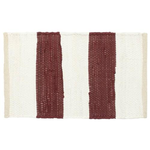 Dækkeservietter 4 stk. 30 x 45 cm chindi stribet bordeaux/hvid