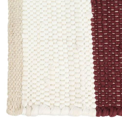 Dækkeservietter 4 stk. 30 x 45 cm chindi stribet bordeaux/hvid