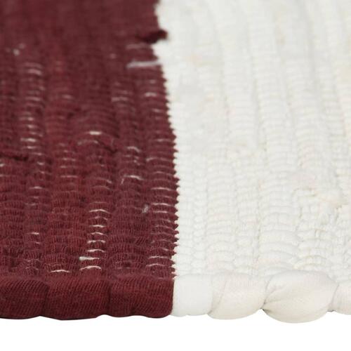 Dækkeservietter 4 stk. 30 x 45 cm chindi stribet bordeaux/hvid