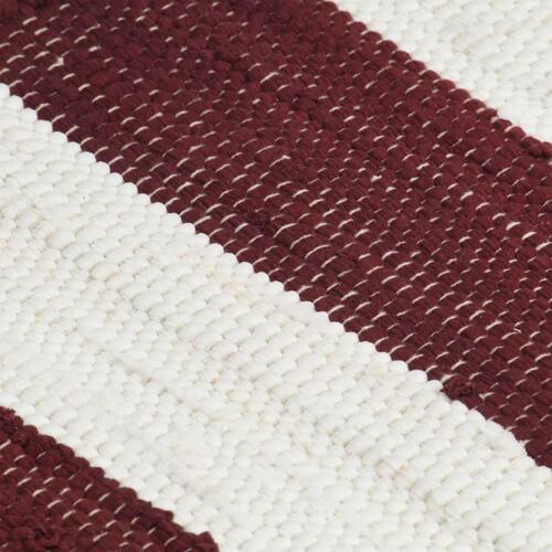 Dækkeservietter 4 stk. 30 x 45 cm chindi stribet bordeaux/hvid
