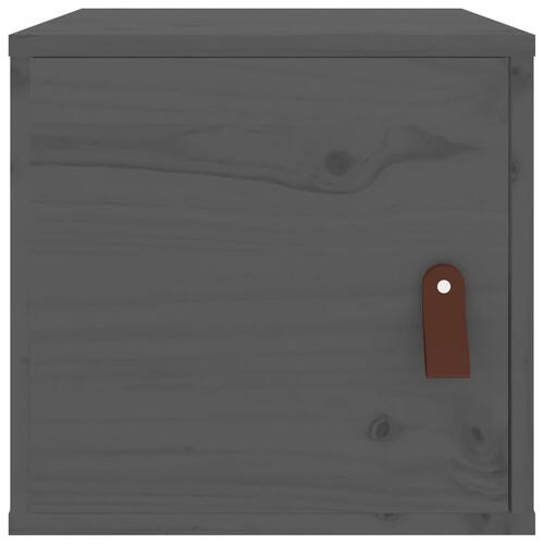 Vægskab 31,5x30x30 cm massivt fyrretræ grå