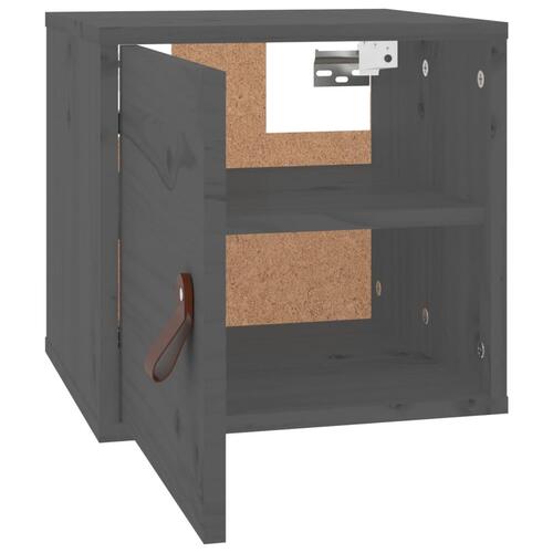Vægskab 31,5x30x30 cm massivt fyrretræ grå
