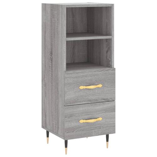 Skænk 34,5x34x90 cm konstrueret træ grå sonoma-eg