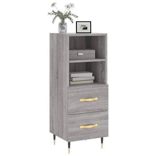 Skænk 34,5x34x90 cm konstrueret træ grå sonoma-eg
