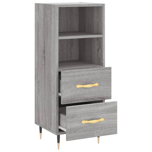 Skænk 34,5x34x90 cm konstrueret træ grå sonoma-eg