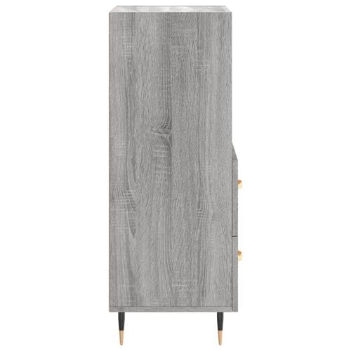 Skænk 34,5x34x90 cm konstrueret træ grå sonoma-eg