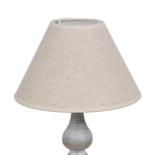 Bordlampe Beige Grå 60 W 220-240 V 20 x 20 x 34 cm