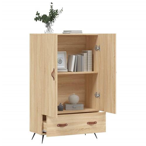 Skab 69,5x31x115 cm konstrueret træ sonoma-eg