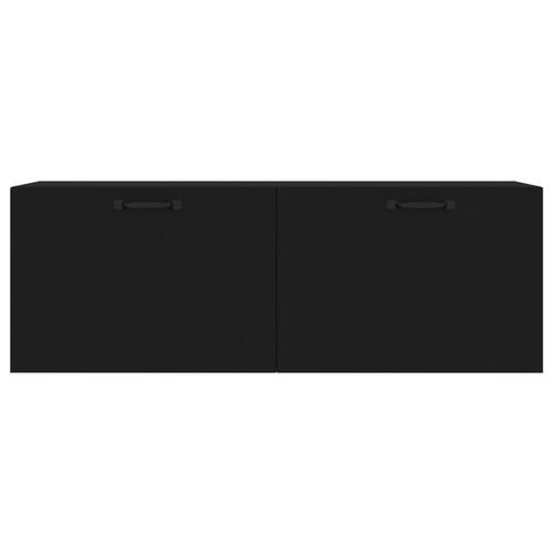 Vægskab 100x36,5x35 cm konstrueret træ sort