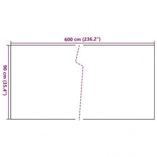 Altanafskærmning 600×90 cm i polyrattan - antracitgrå
