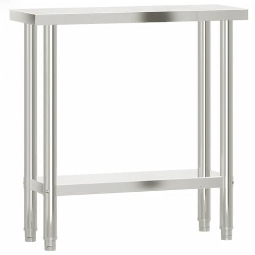 Arbejdsbord til køkken 82,5x30x85 cm rustfrit stål