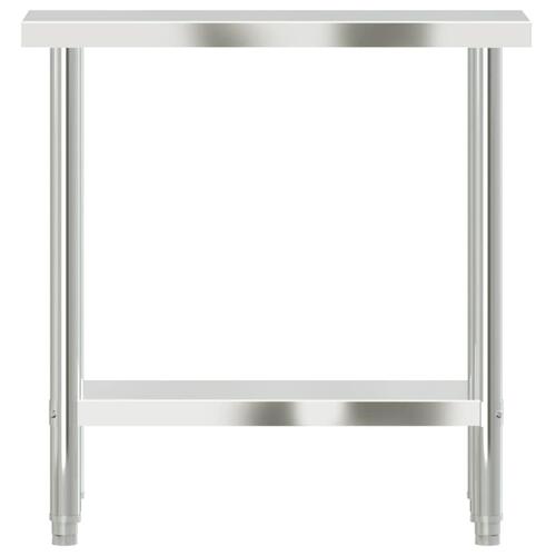Arbejdsbord til køkken 82,5x30x85 cm rustfrit stål