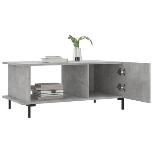 Sofabord 90x50x40 cm konstrueret træ betongrå