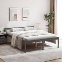 Seniorseng 150x200 cm kingsize massivt fyrretræ grå