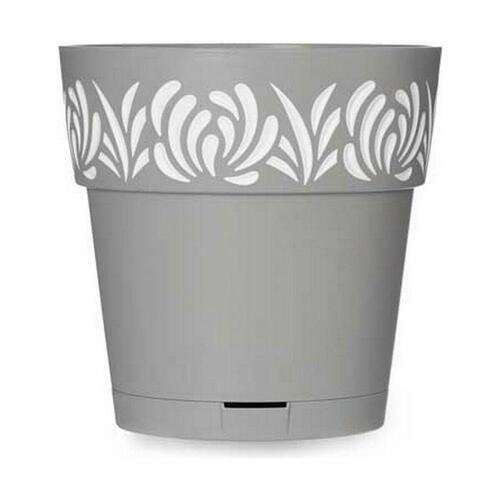 Selvvandende pot Stefanplast Gaia Grå Plastik 19 x 19 x 19 cm (12 enheder)