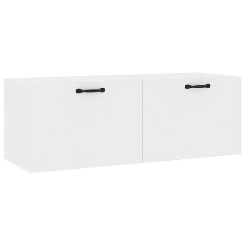 Vægskab 100x36,5x35 cm konstrueret træ hvid højglans