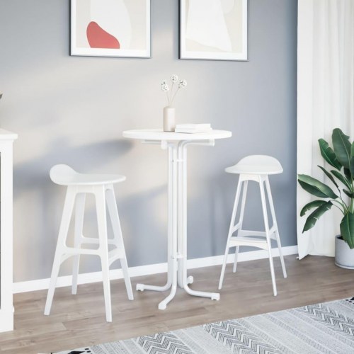 Barbord foldbart Ø70 x 110 cm - hvid