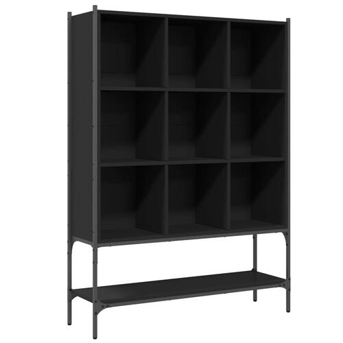 Bogreol 102x30x141,5 cm konstrueret træ sort