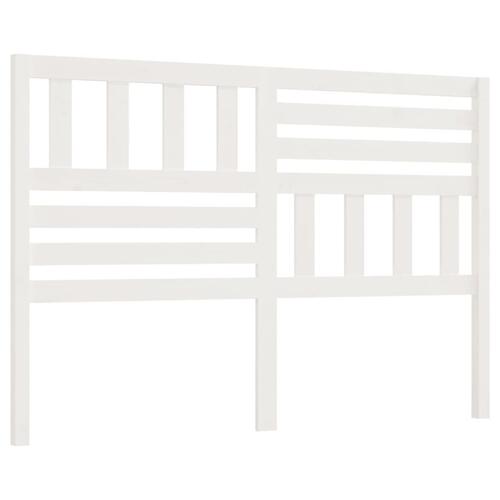Sengegærde 146x4x100 cm massivt fyrretræ hvid