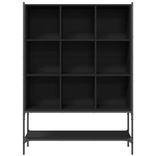 Bogreol 102x30x141,5 cm konstrueret træ sort
