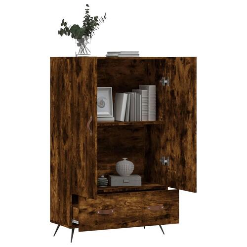 Skab 69,5x31x115 cm konstrueret træ røget sonoma-eg