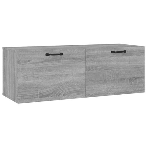 Vægskab 100x36,5x35 cm konstrueret træ grå sonoma-eg