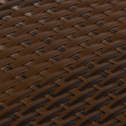 Altanafskærmning 500×100 cm i polyrattan - brun/sort