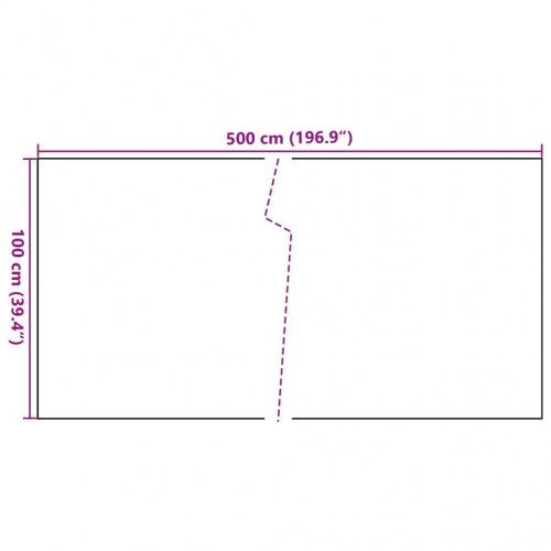 Altanafskærmning 500×100 cm i polyrattan - brun/sort