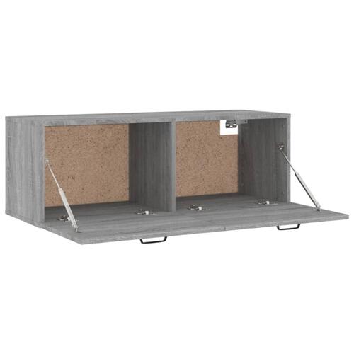 Vægskab 100x36,5x35 cm konstrueret træ grå sonoma-eg