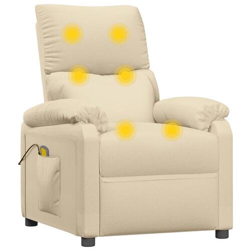 Massagestol stof cremefarvet