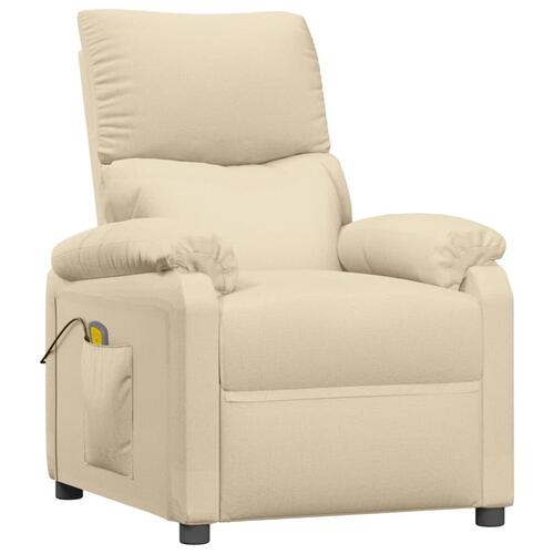 Massagestol stof cremefarvet
