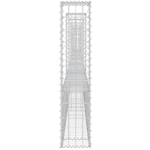 Gabionkurv med 8 stolper 860x20x100 cm U-facon jern