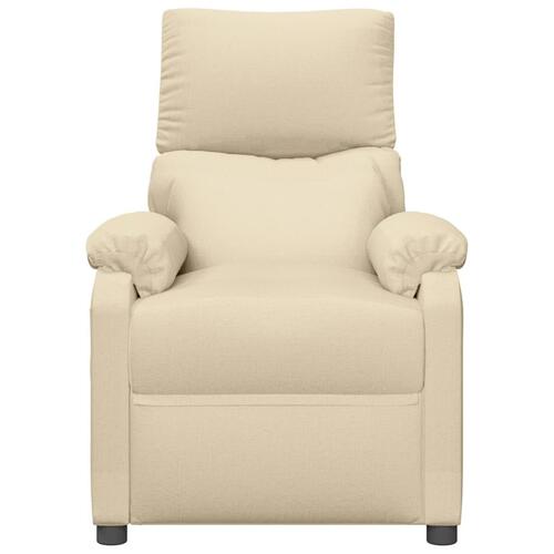 Massagestol stof cremefarvet