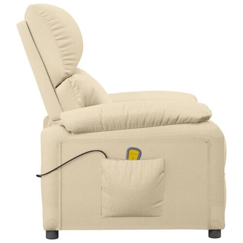 Massagestol stof cremefarvet