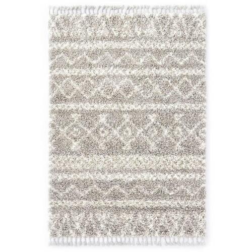 Shaggy tæppe Berber PP 140 x 200 cm sandfarvet og beige