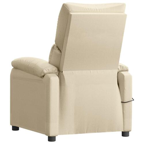 Massagestol stof cremefarvet