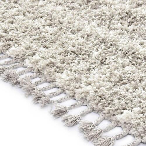 Shaggy tæppe Berber PP 140 x 200 cm sandfarvet og beige