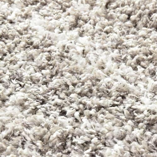 Shaggy tæppe Berber PP 140 x 200 cm sandfarvet og beige