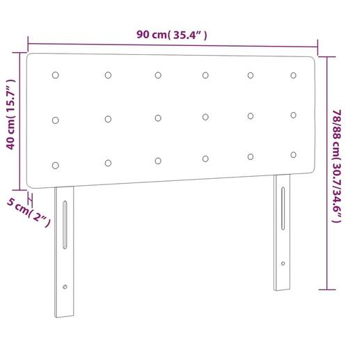 Sengegavl 90x5x78/88 cm kunstlæder sort