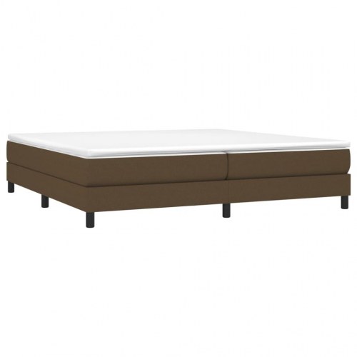 Boxspring sengeramme 200×200 cm i stof - mørkebrun