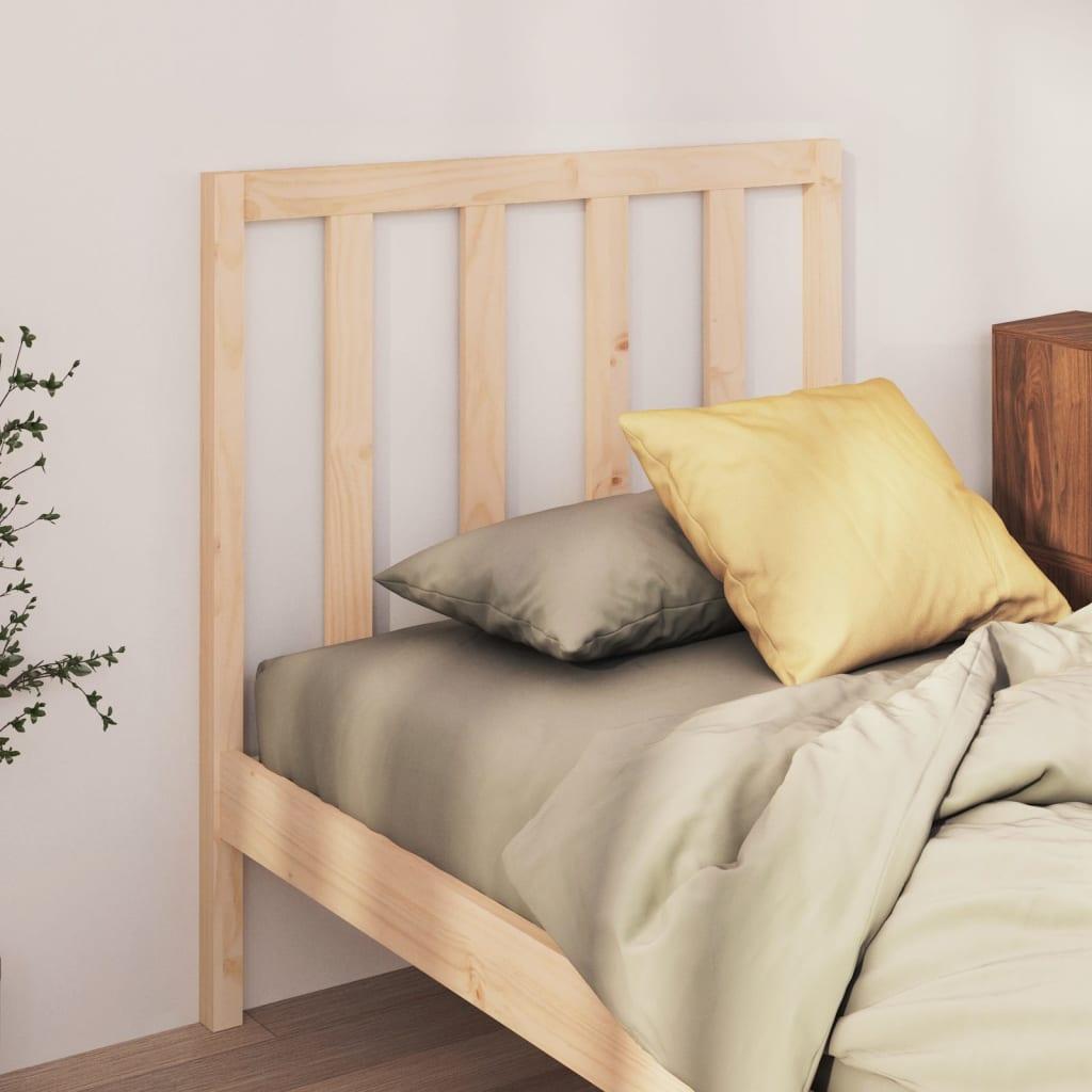 Sengegavl i massivt fyrretræ 95 × 4 × 100 cm - lameldesign billede