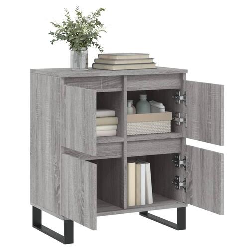 Skænk 60x35x70 cm konstrueret træ grå sonoma-eg